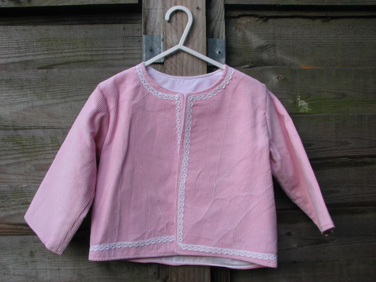 Baby Girls Pink Cord Jacket